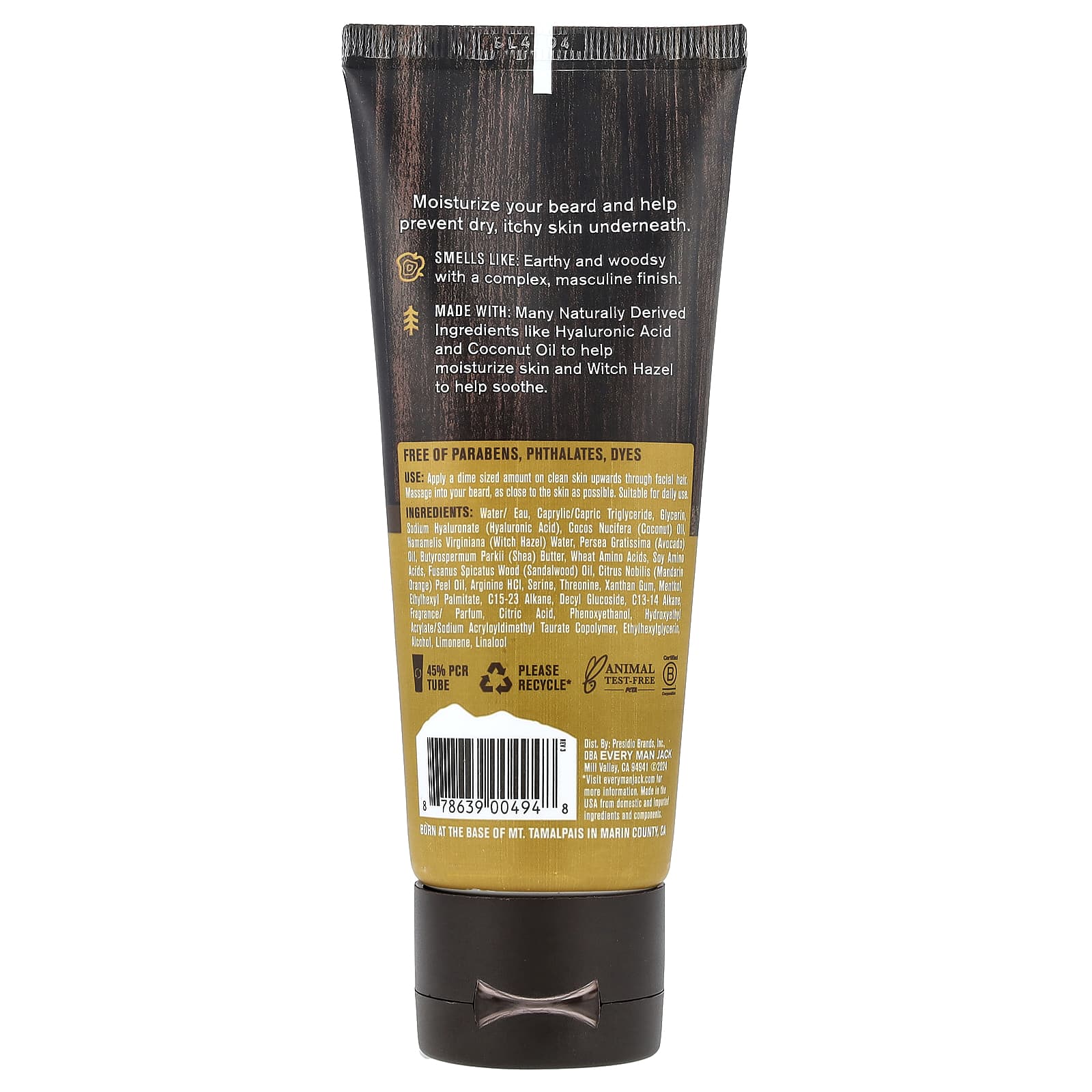 Every Man Jack Beard + Face Recovery Lotion, Sandalwood, 95 ml (3.2 fl oz) - view 2